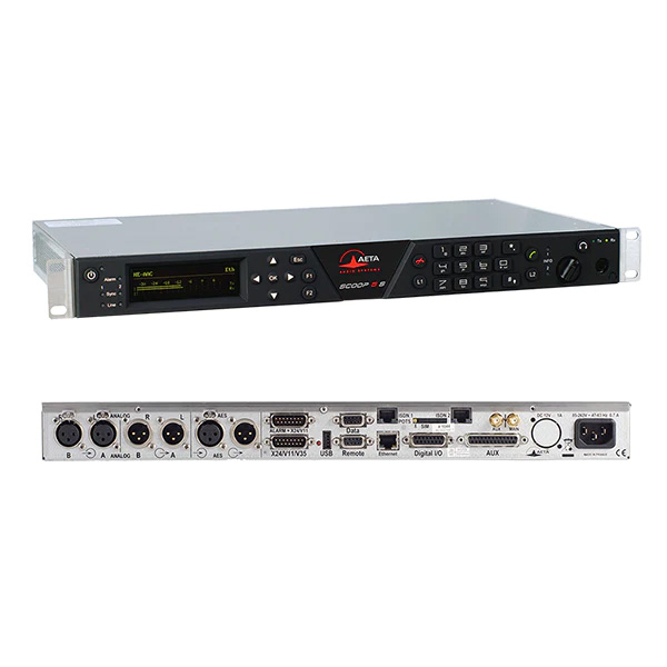 AETA Scoop 5S codec audio rackable AOIP 4G RNIS