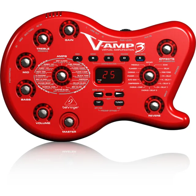 Behringer V-AMP3 ampli guitare multi-effets USB rouge