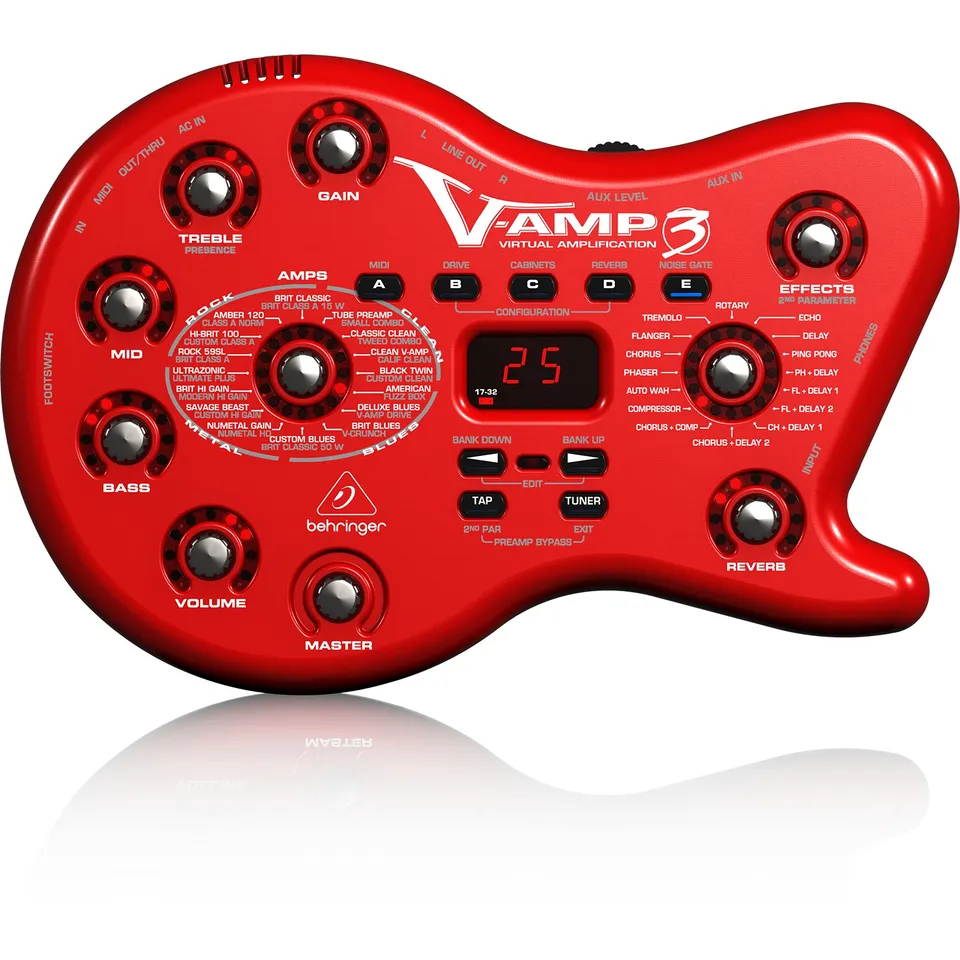 Behringer V-AMP3 ampli guitare multi-effets USB rouge