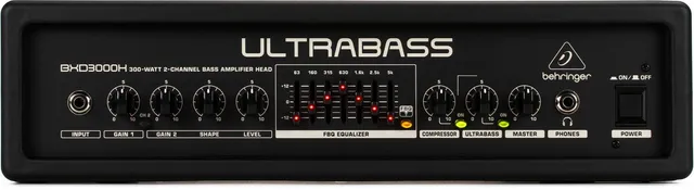 Behringer BXD3000H tête ampli basse 300 W 2 canaux FBQ