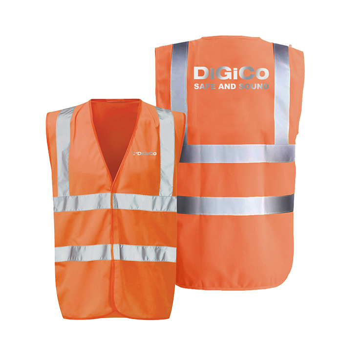 DiGiCo SD-Range Safe and Sound gilet haute visibilité orange
