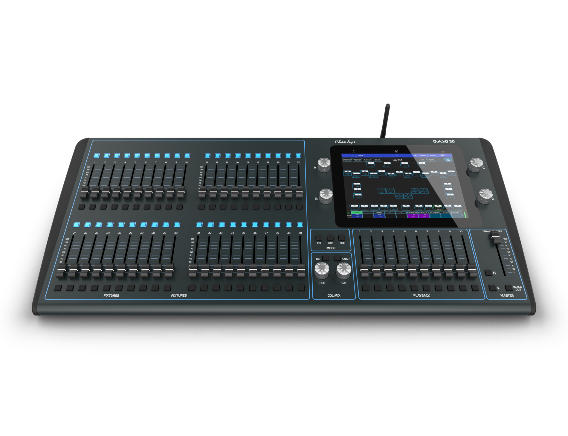 ChamSys QuickQ 30 console DMX tactile 9,7" WiFi RDM