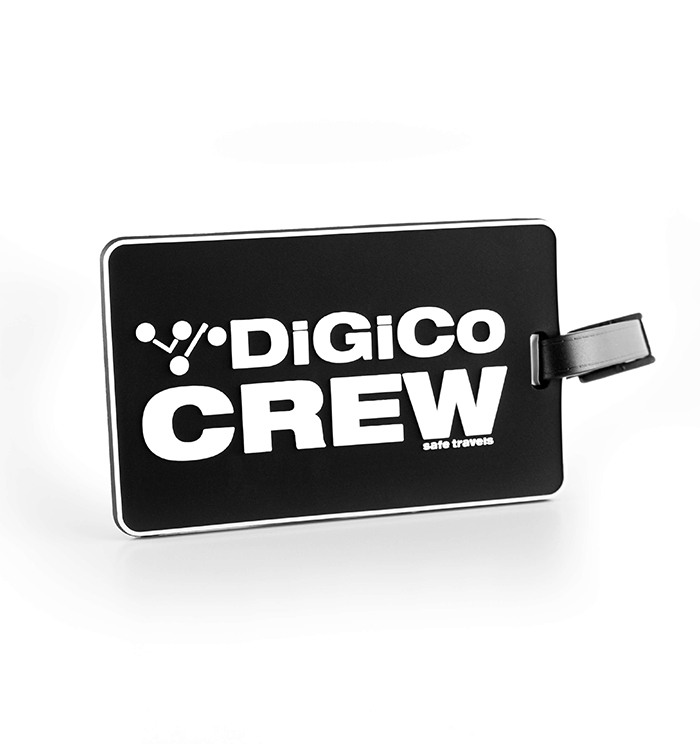 DiGiCo SD-Range Crew étiquette bagage noire Safe Travels