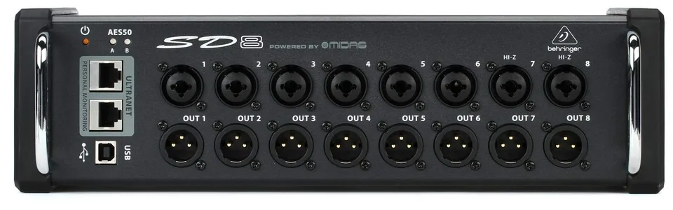 Behringer SD8 boîtier de scène 8 entrées AES50 Ultranet