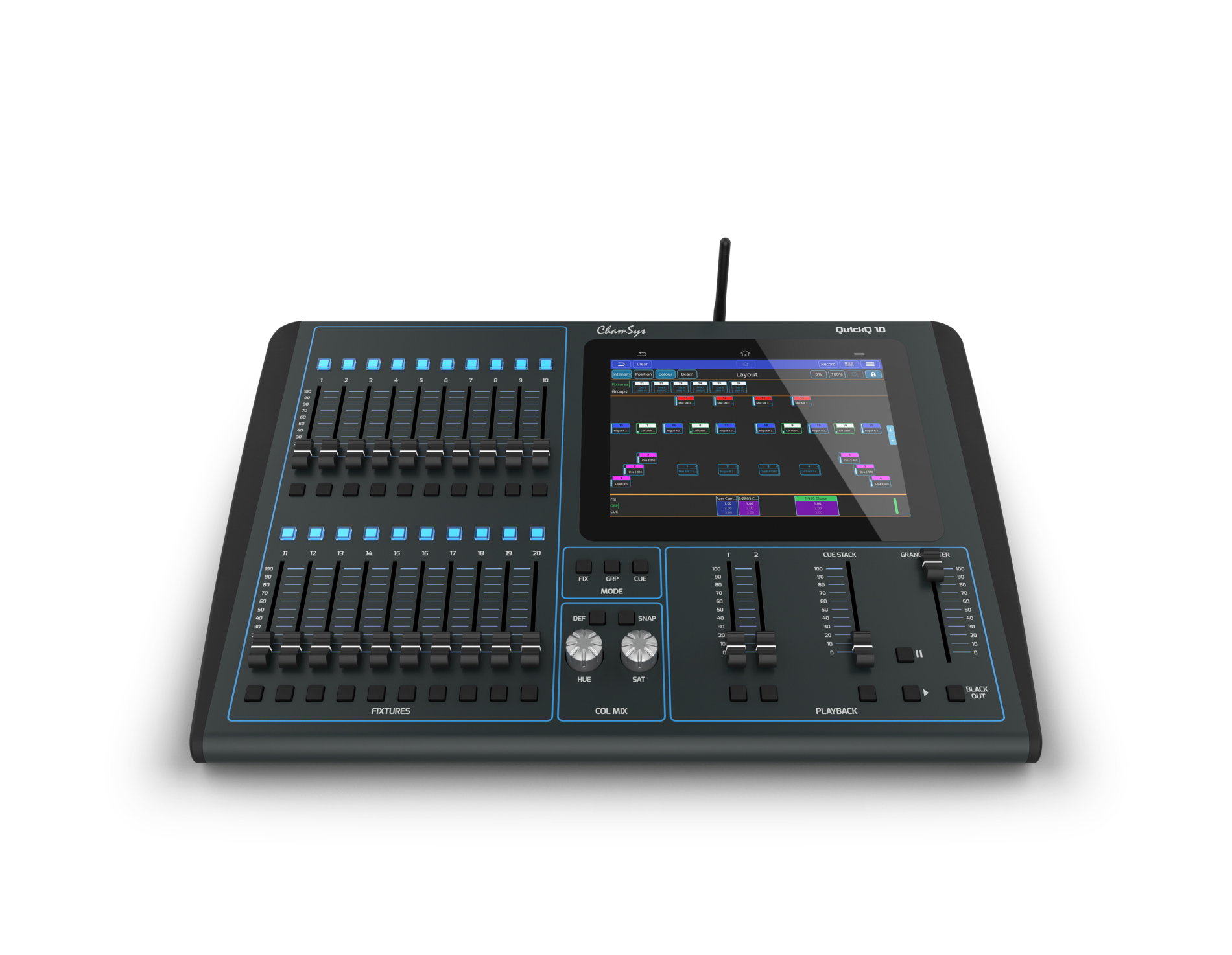 ChamSys QuickQ QuickQ10 console DMX tactile 9,7 pouces WiFi