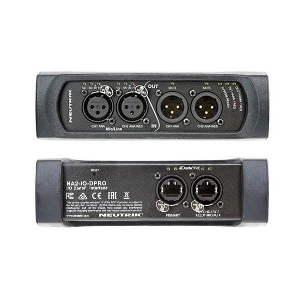 Neutrik NA2-IO-DPRO convertisseur Dante 2x AIO