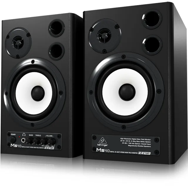 Behringer MS40 moniteurs studio 40W paire noire RCA