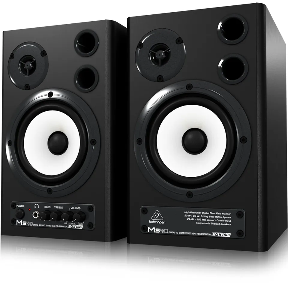 Behringer MS40 moniteurs studio 40W paire noire RCA