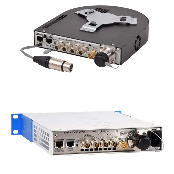 Ereca Topas 4K semelle + récepteur fibre caméra tourelle