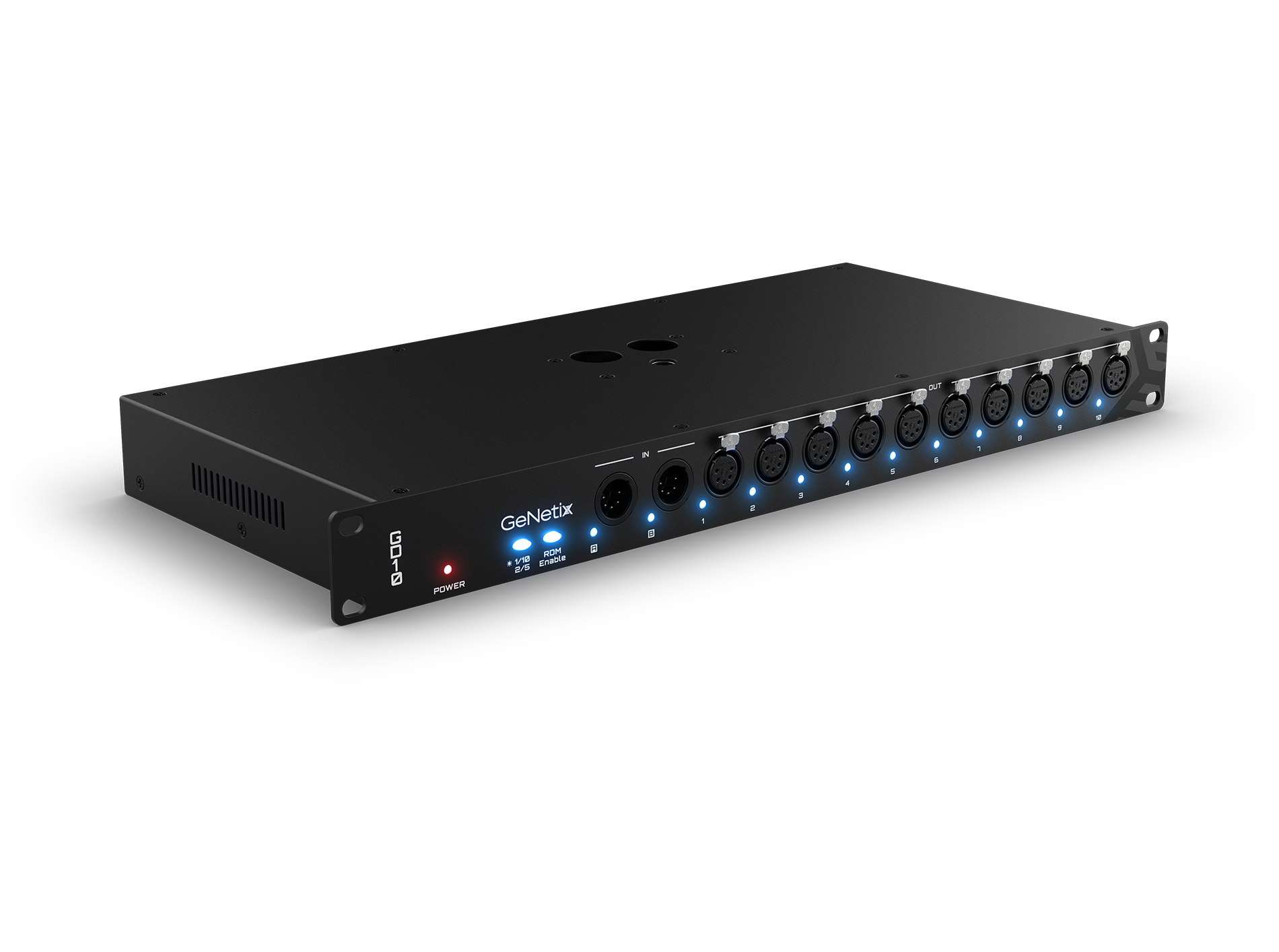 ChamSys GeNetix GD10 Splitter DMX 10 Ports 19" 1U RDM