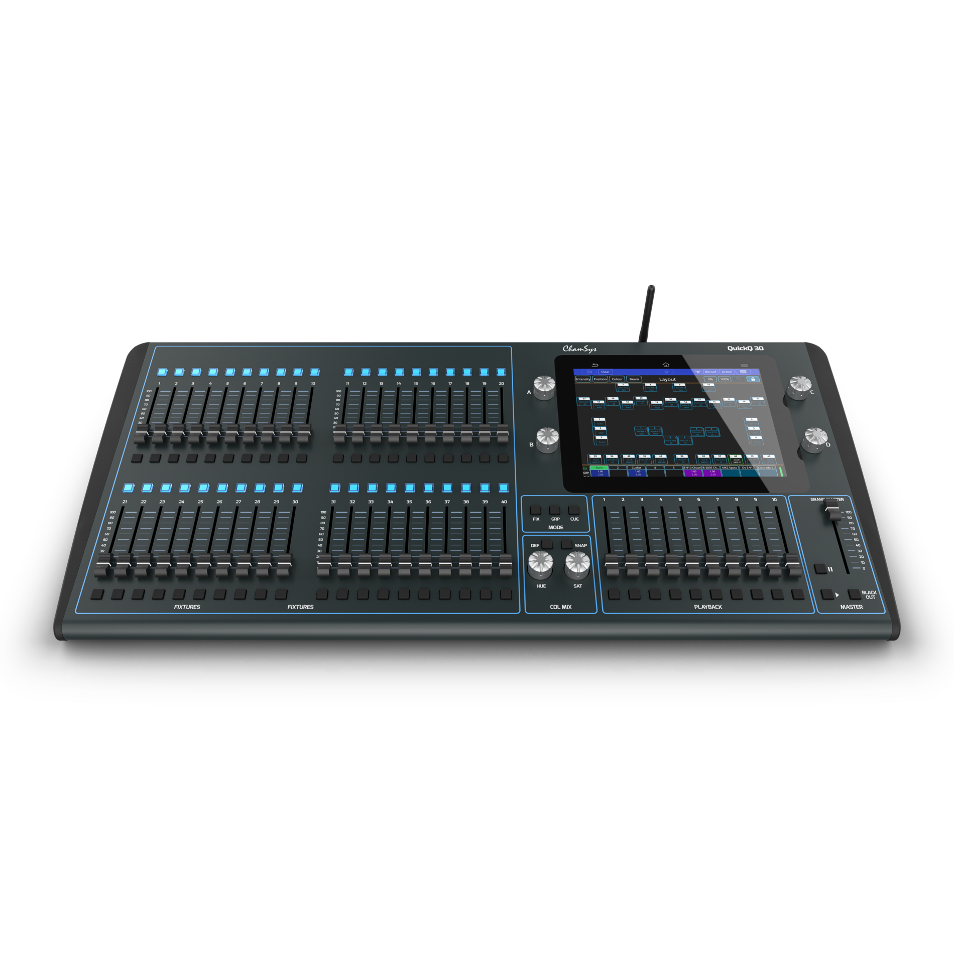 ChamSys QuickQ 30 console DMX tactile 9,7" WiFi RDM
