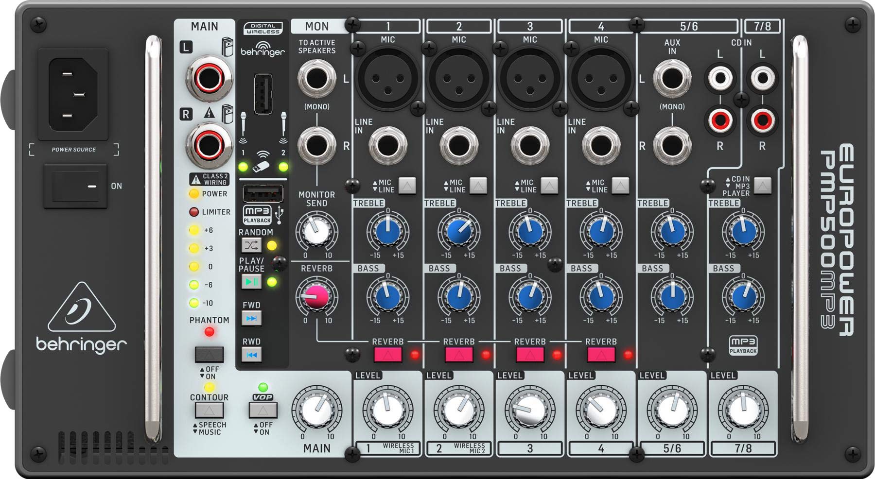 Behringer Europower PMP4000 table de mixage amplifiée 16 canaux
