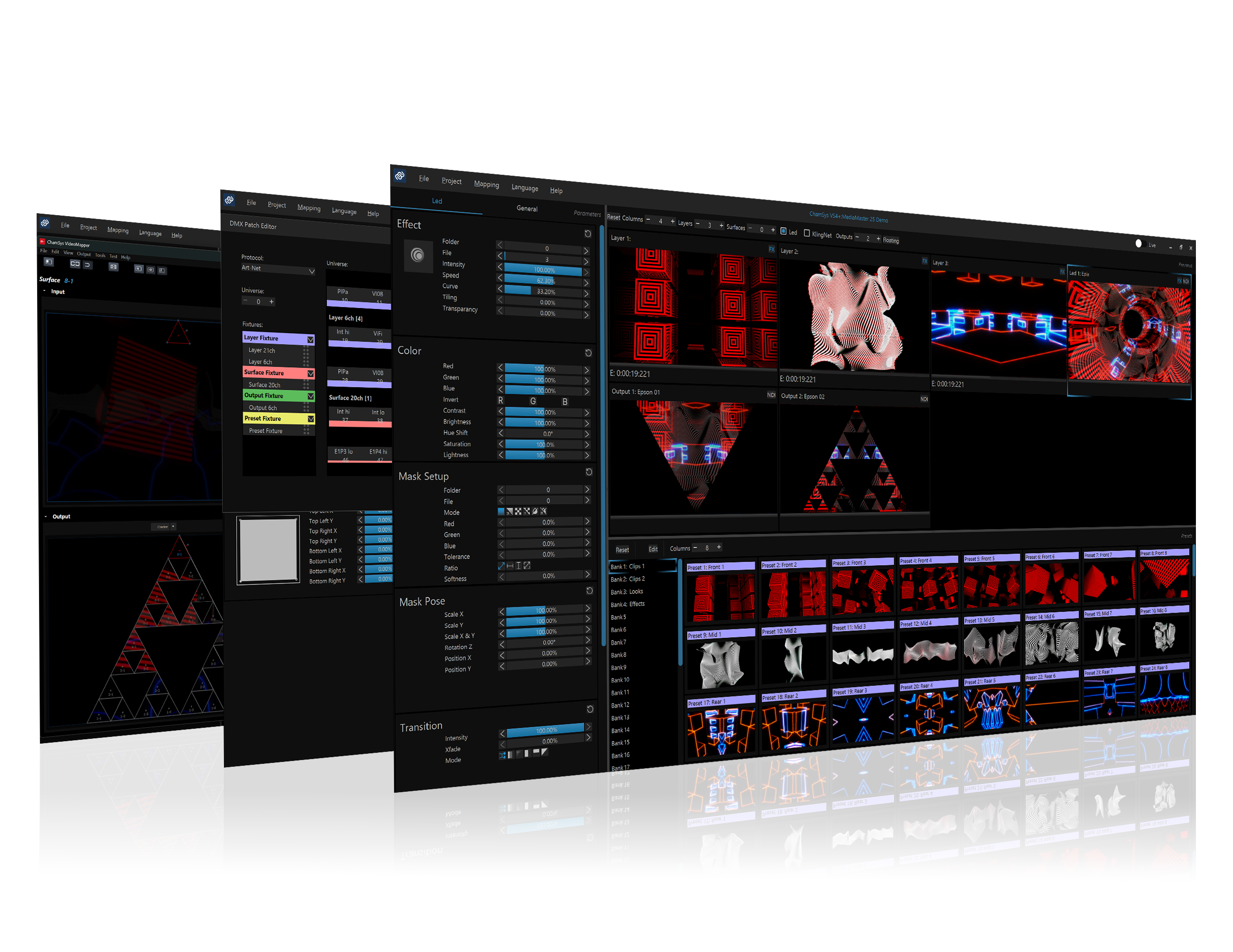 ChamSys MediaMaster Pro logiciel vidéo 48 layers 4 sorties