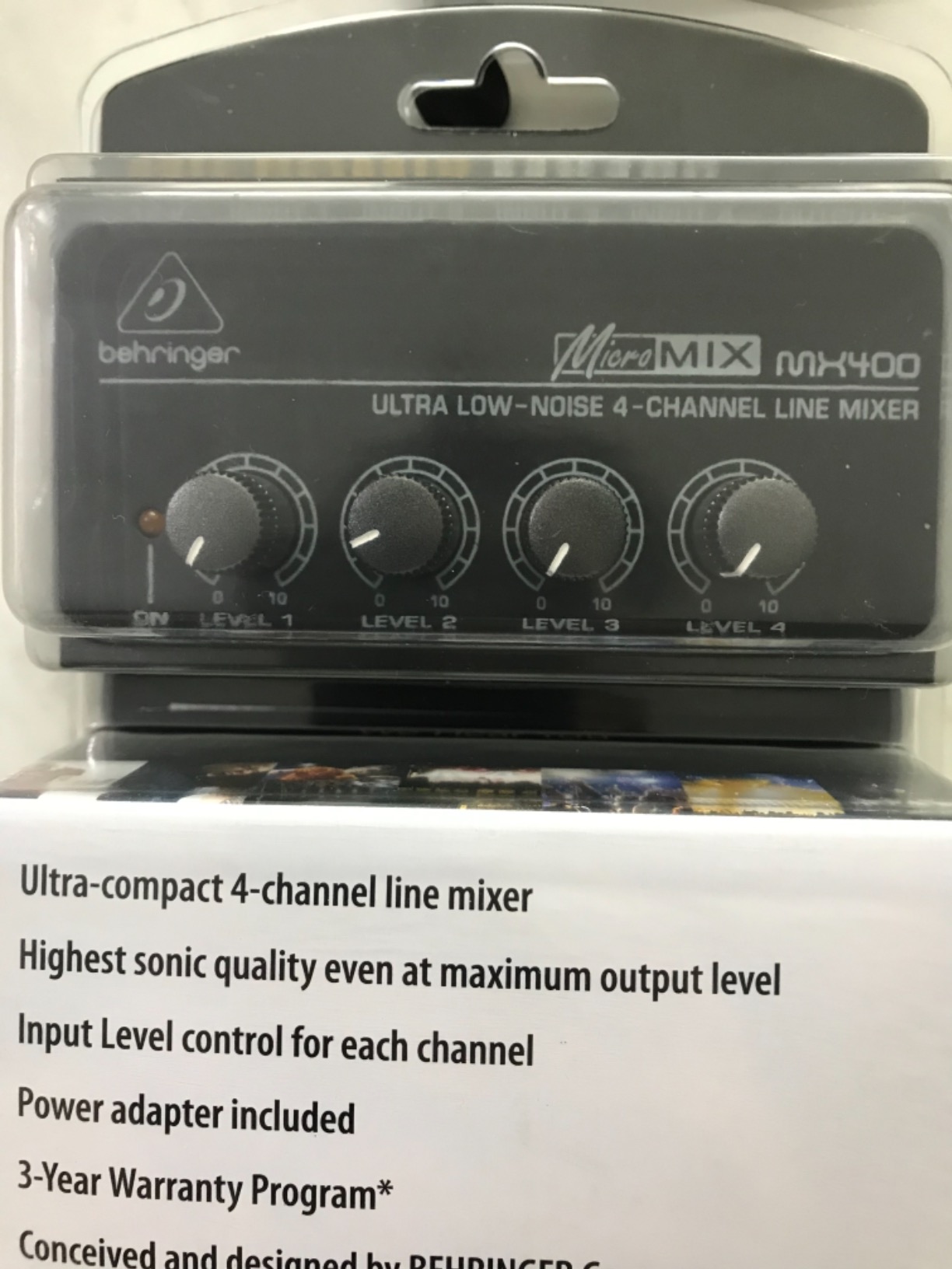 Behringer Micromix MX400 mixeur ligne 4 voies mono