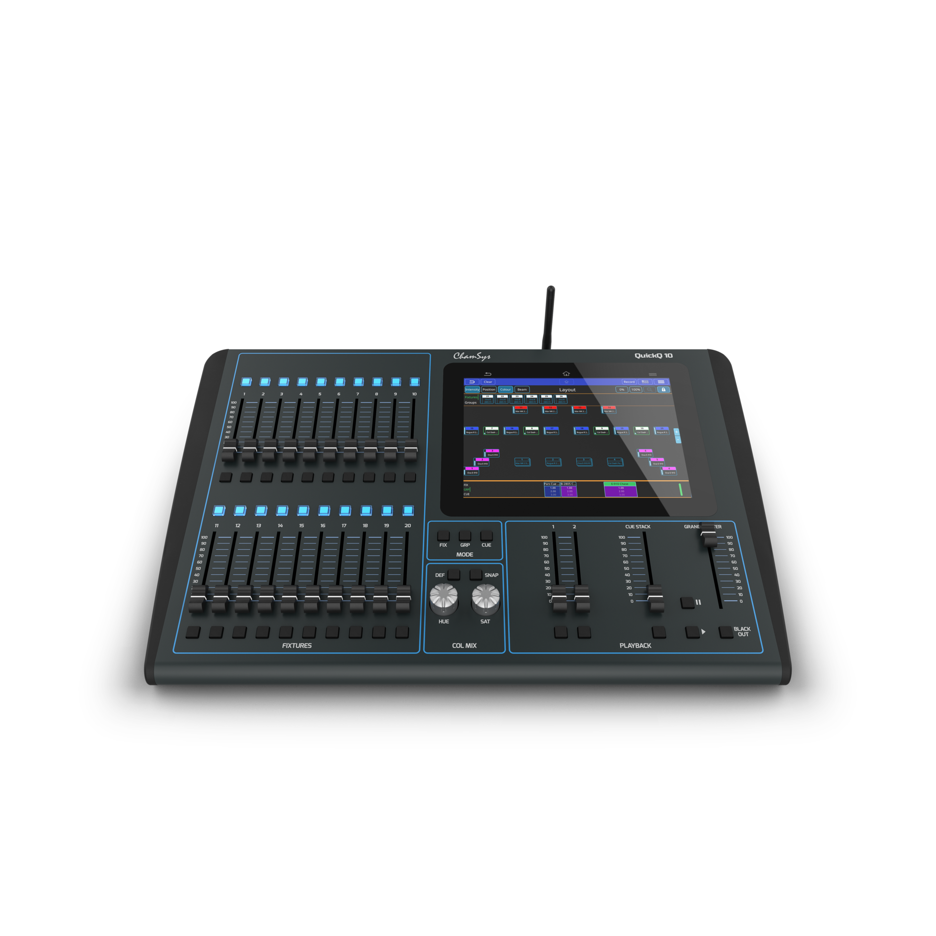 ChamSys QuickQ QuickQ10 console DMX tactile 9,7 pouces WiFi