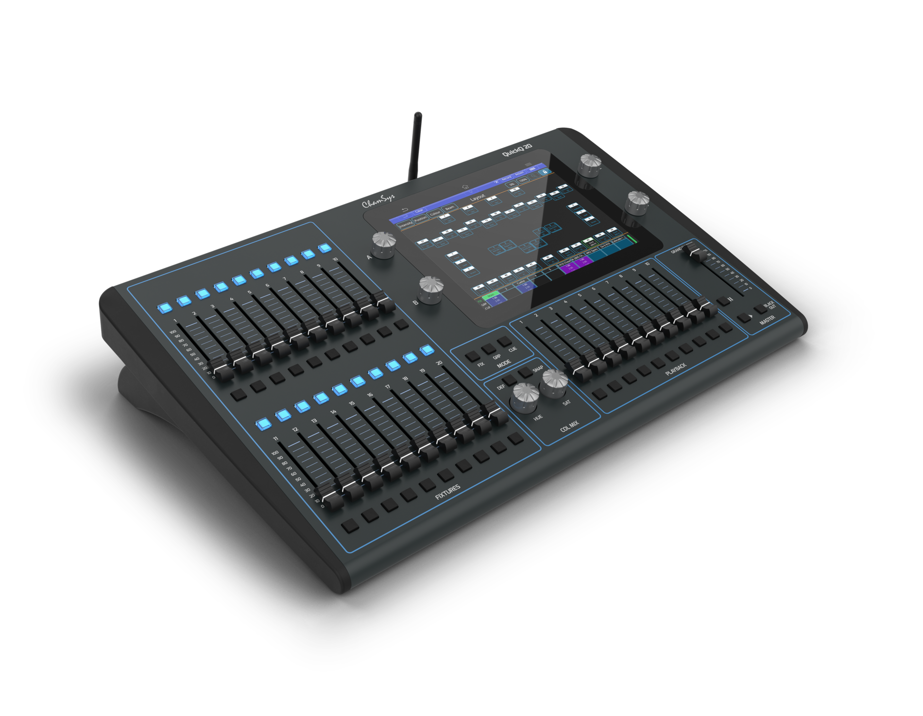 ChamSys QuickQ 20 Console Lumière Tactile 9,7" WiFi RDM