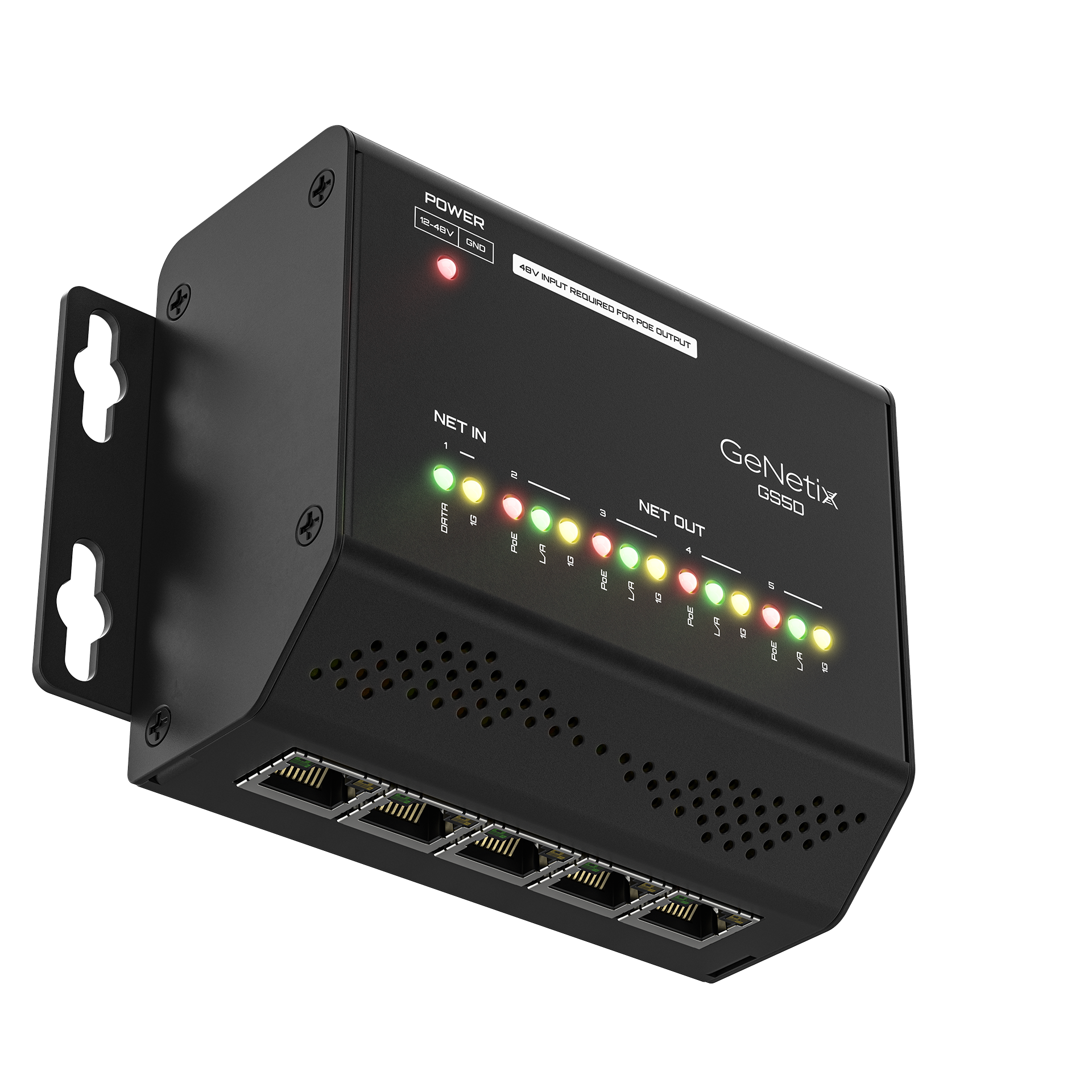 Chamsys GeNetix GS5D switch réseau Gigabit 5 ports PoE DIN