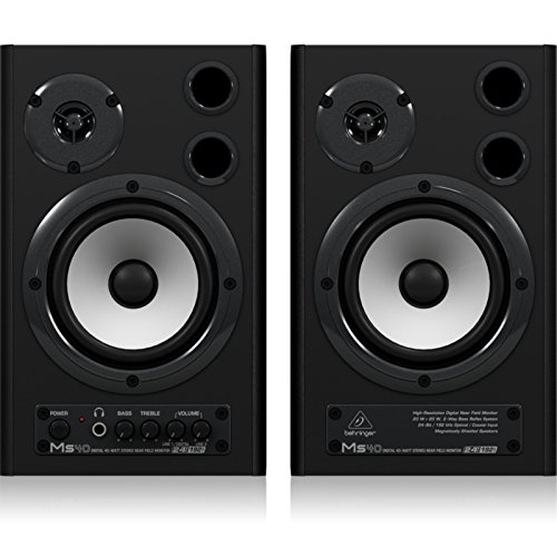 Behringer MS40 moniteurs studio 40W paire noire RCA