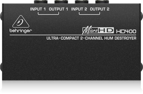 Behringer HD400 Hum Eliminator anti-ronflette 2 canaux RCA TRS