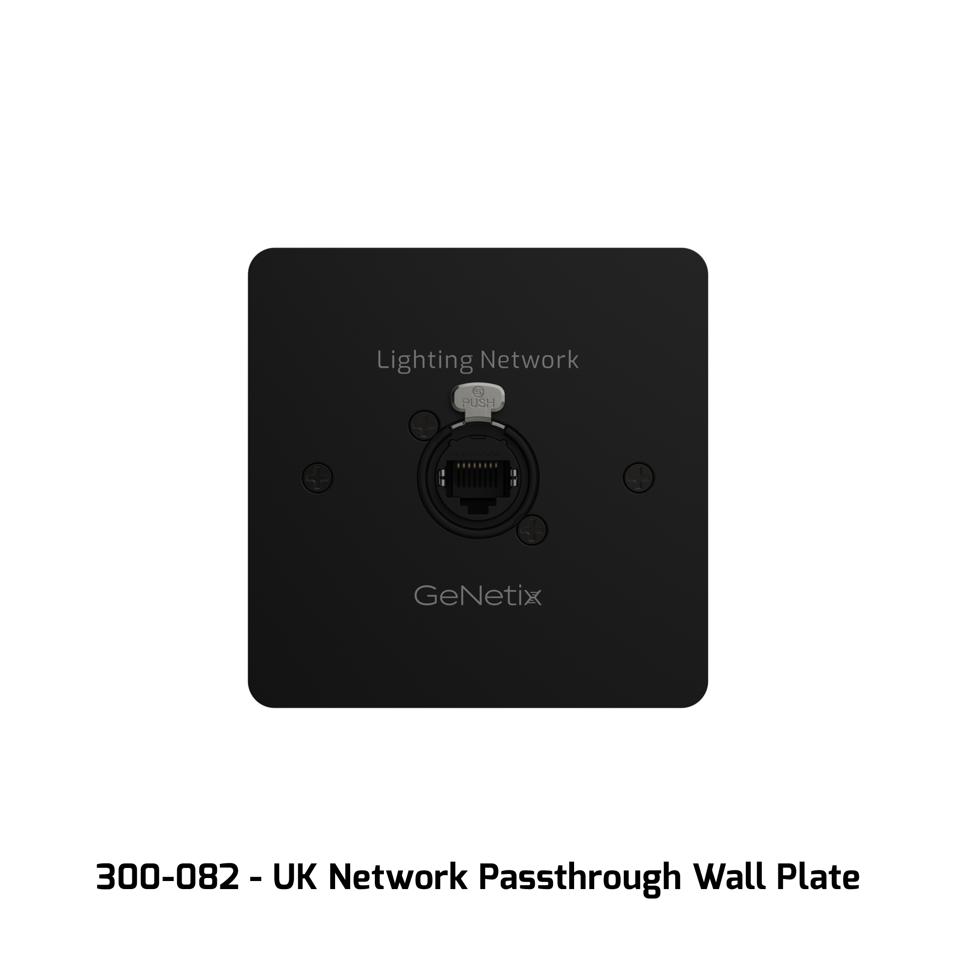 Chamsys GeNetix plaque murale réseau RJ45 CAT6A noire