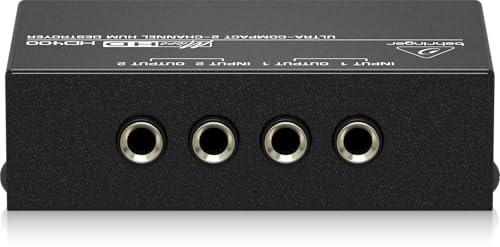 Behringer HD400 Hum Eliminator anti-ronflette 2 canaux RCA TRS