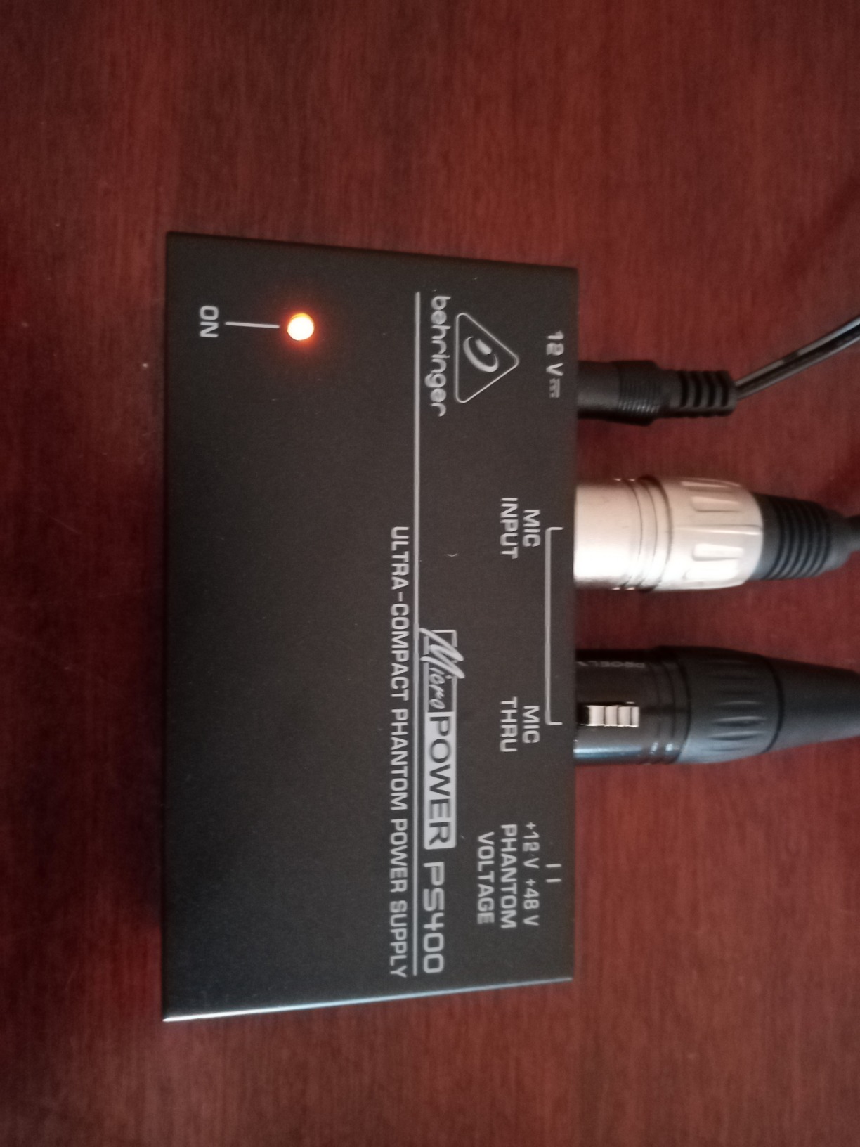 Behringer PS400 alimentation fantôme 48V micro condensateur