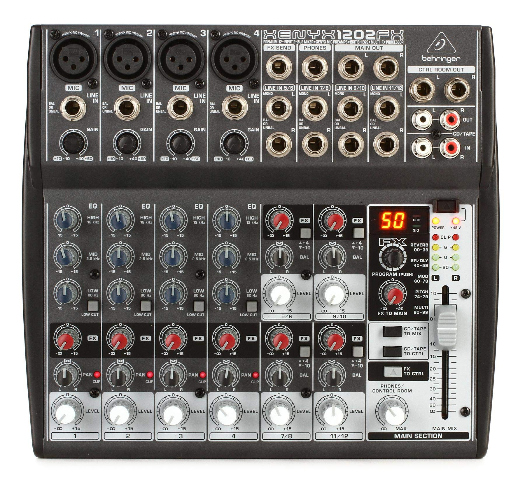 Behringer XENYX 1002FX console mixage 10 canaux effets 24-bit