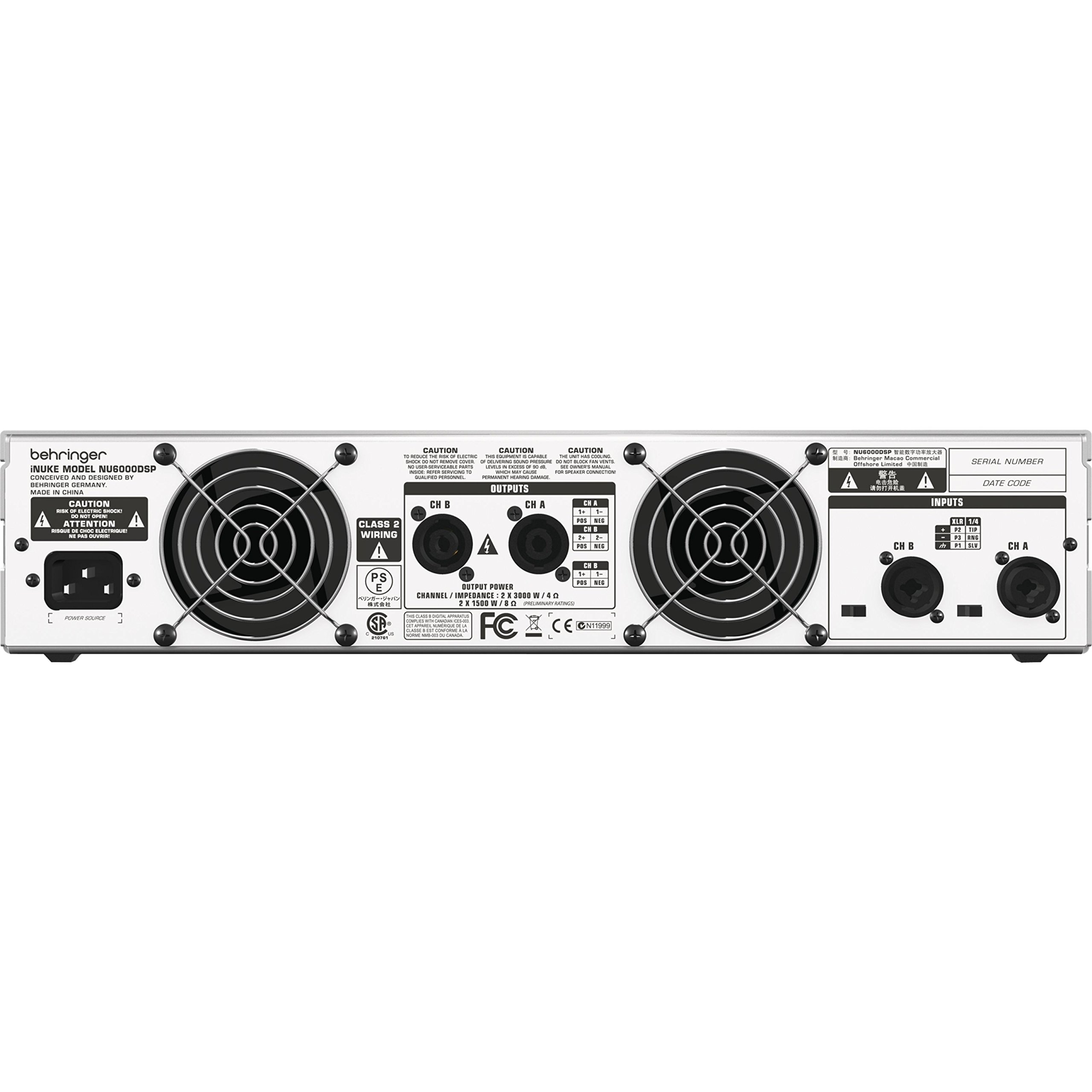 Behringer iNuke NU6000DSP amplificateur DSP USB 6000W 2 canaux