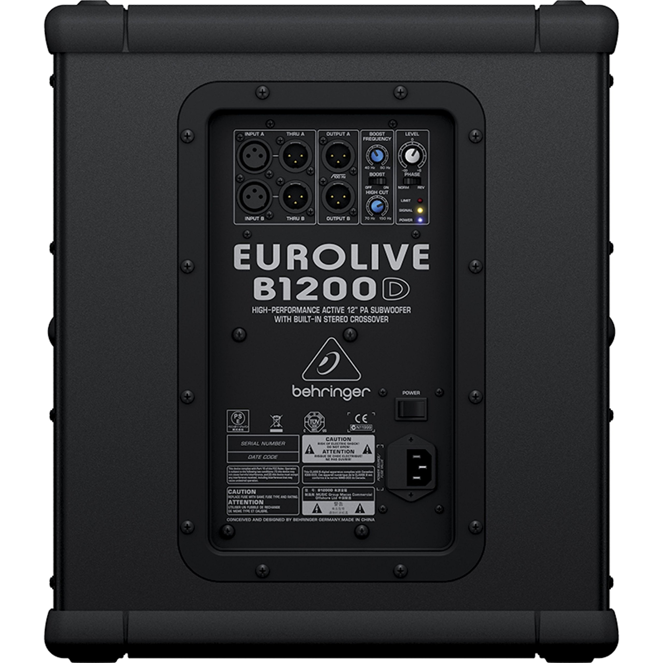Behringer B1200D-PRO caisson de basse actif 12 pouces 500W