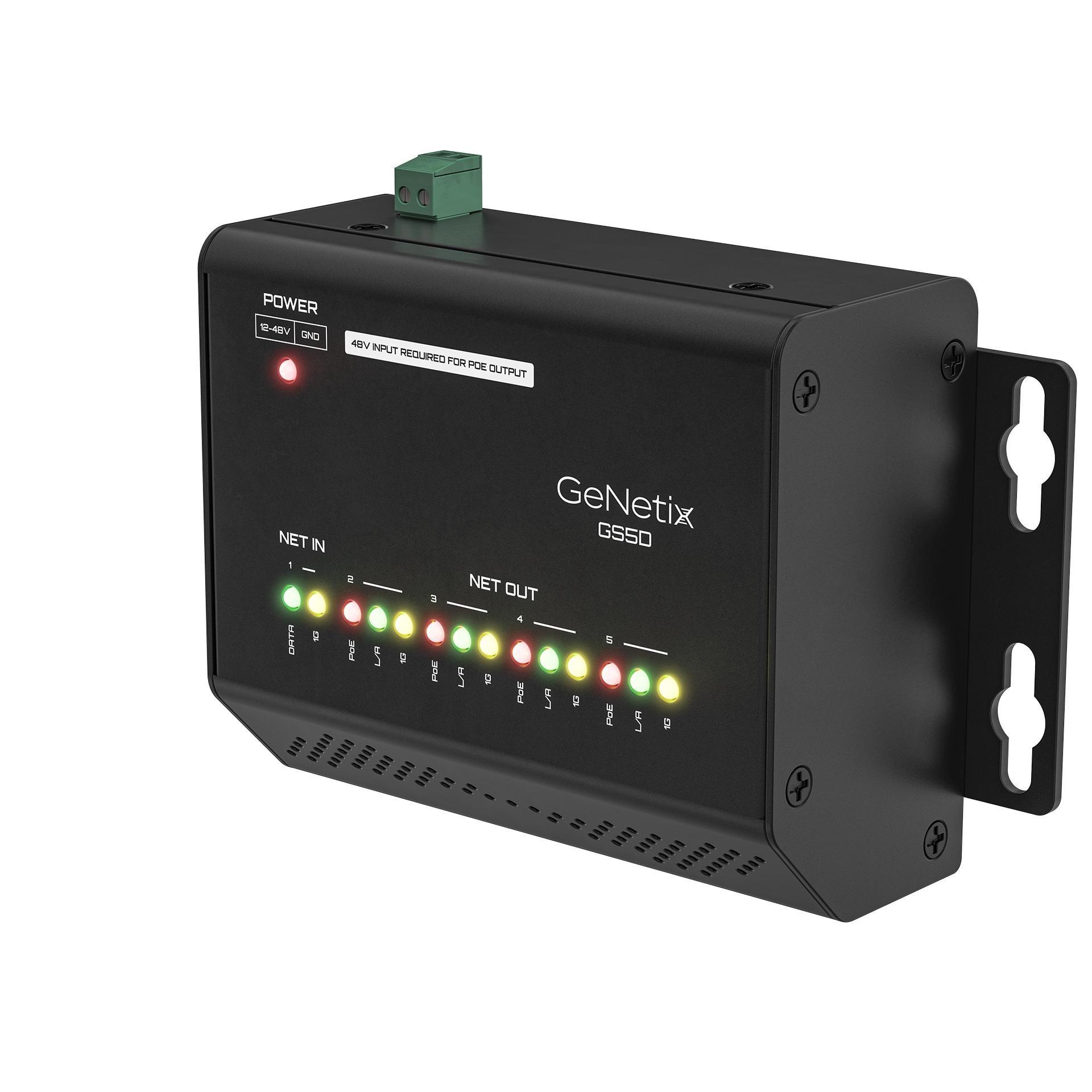 Chamsys GeNetix GS5D switch réseau Gigabit 5 ports PoE DIN