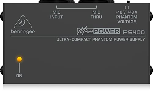 Behringer PS400 alimentation fantôme 48V micro condensateur