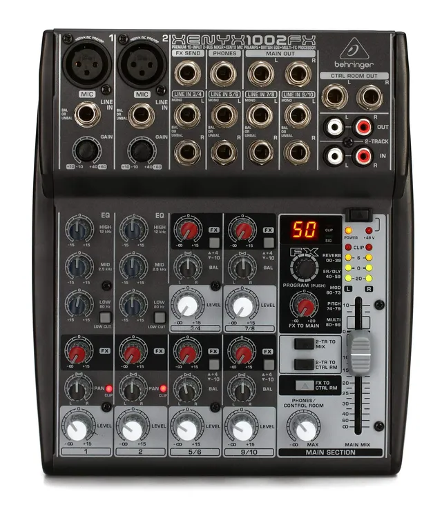 Behringer XENYX 1002FX console mixage 10 canaux effets 24-bit