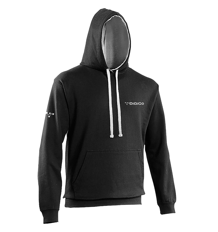DiGiCo SD-Range Contrast Hoodie sweat capuche brodé coton