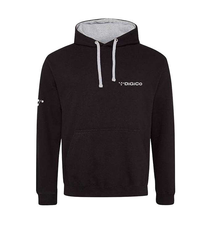 DiGiCo SD-Range Contrast Hoodie sweat capuche brodé coton