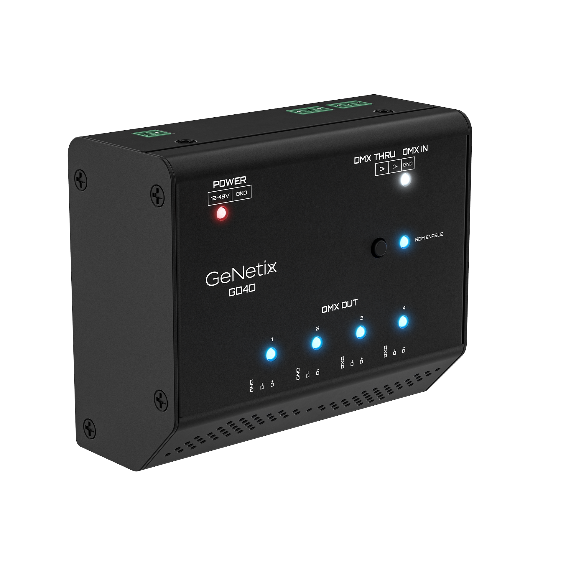 ChamSys GeNetix GD4D splitter DMX 4 ports rail DIN RDM