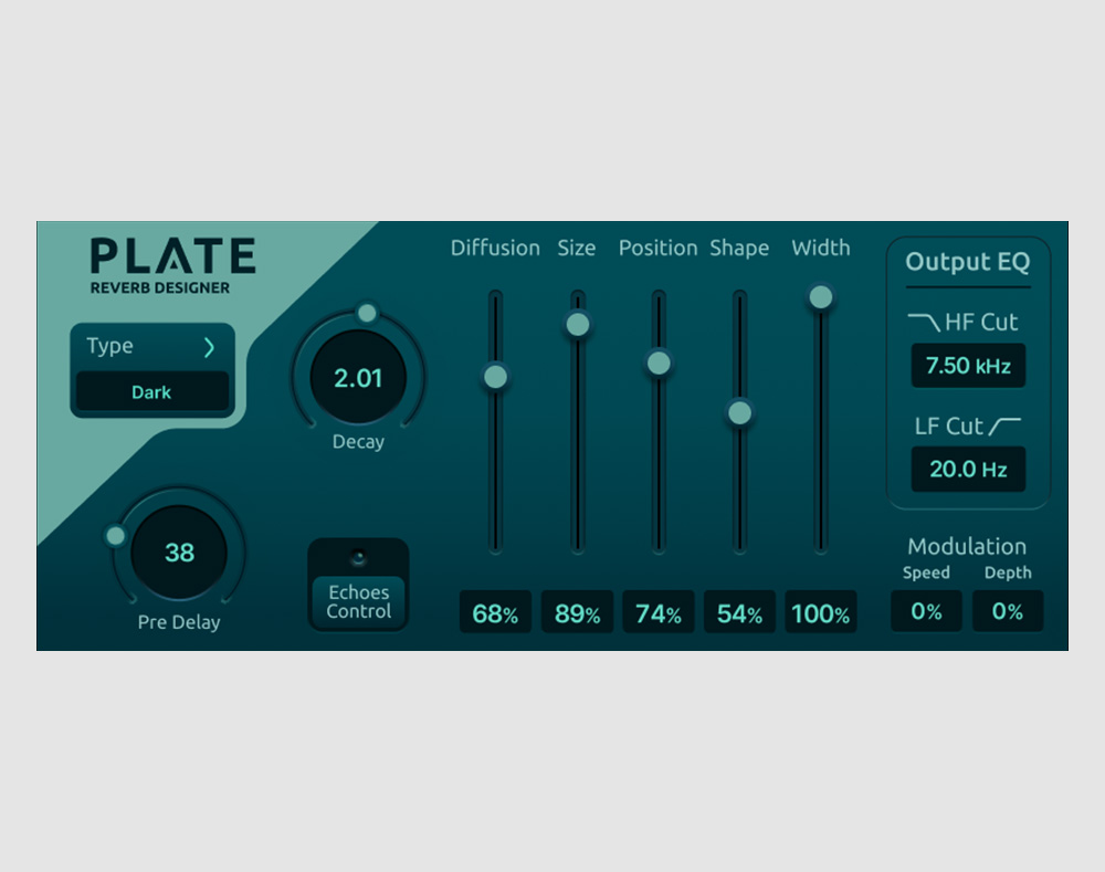 Allen & Heath dLive Plate Reverb effet réverbe 11 modèles