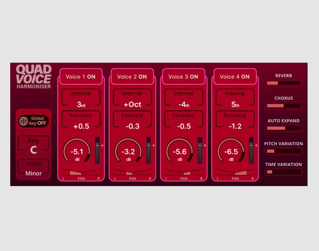 Allen & Heath dLive Quad Voice Harmoniser effet 4 voix
