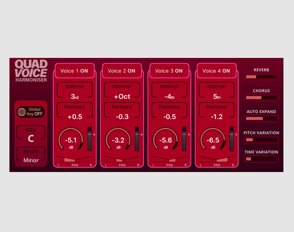 Allen & Heath dLive Quad Voice Harmoniser effet 4 voix