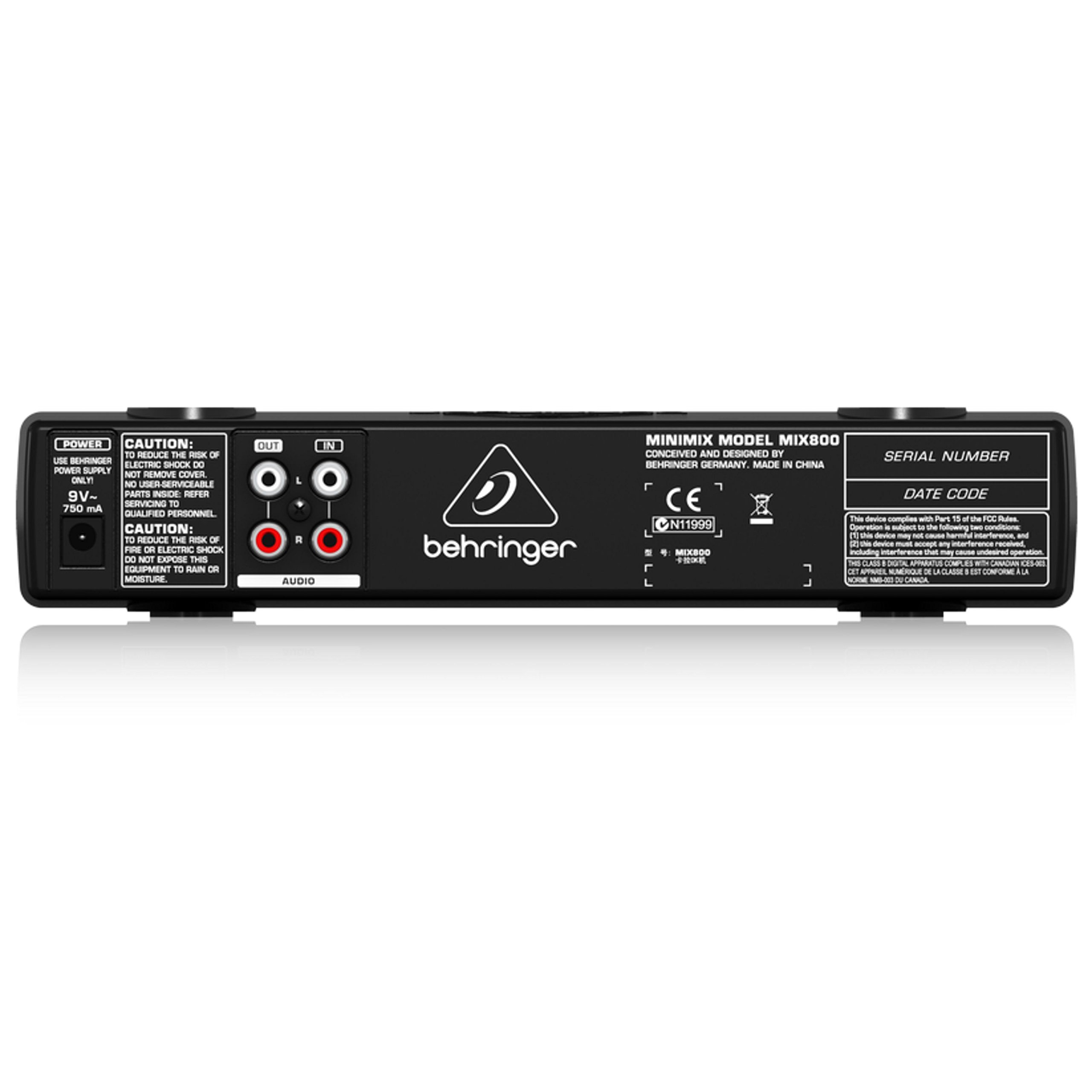Behringer MIX800 Minimix mixeur karaoké 2 micros avec écho