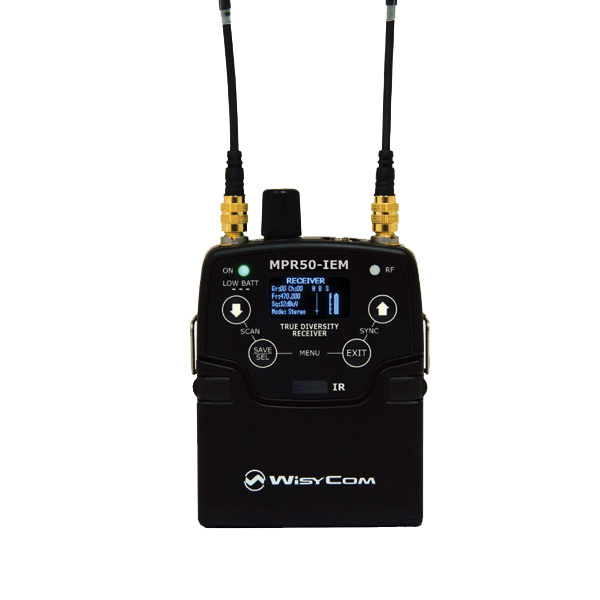 Wisycom MPR50-IEM récepteur IEM stéréo HF 470-700 MHz