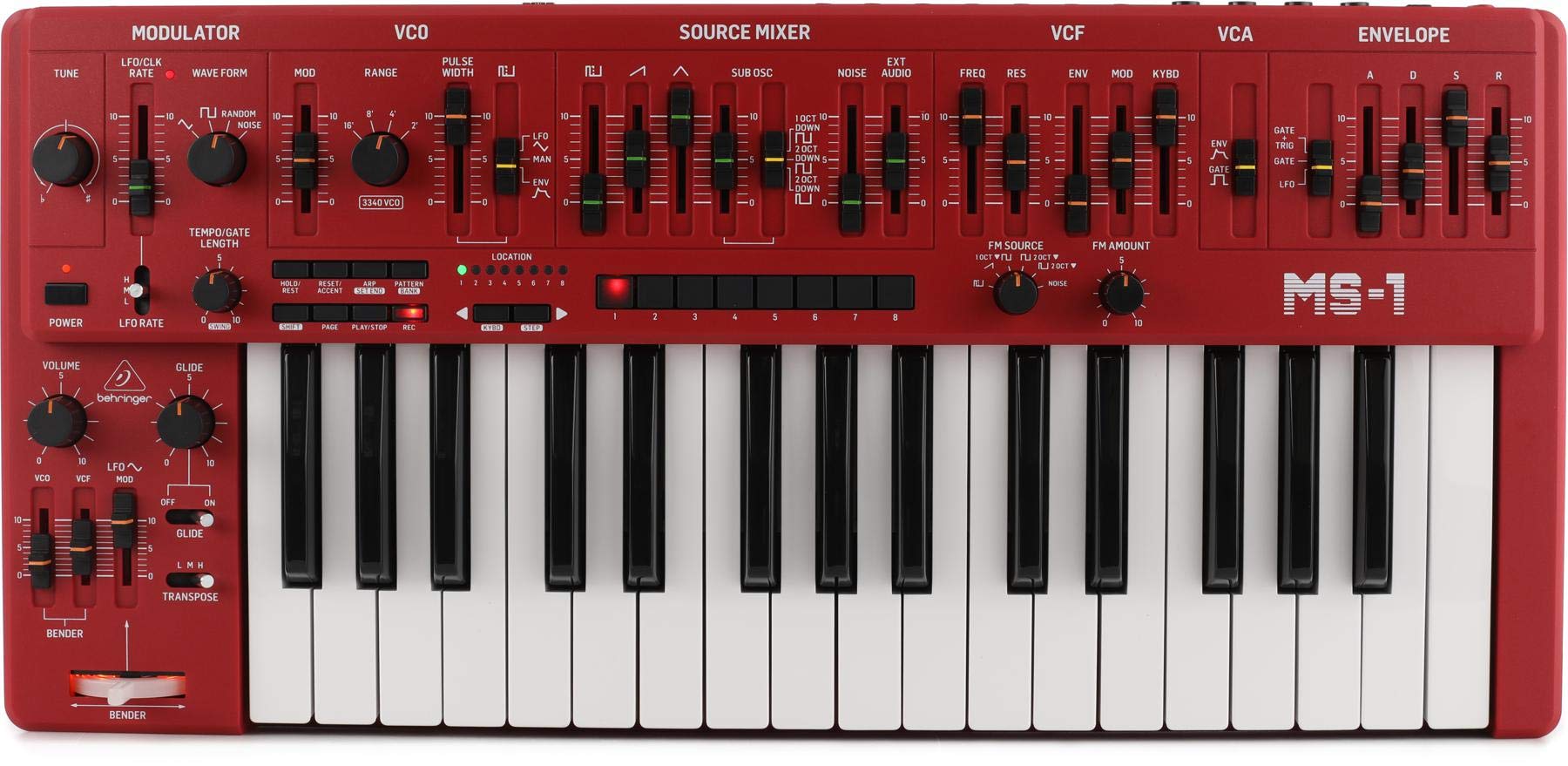 Behringer MS-101-RD synthétiseur analogique 32 touches