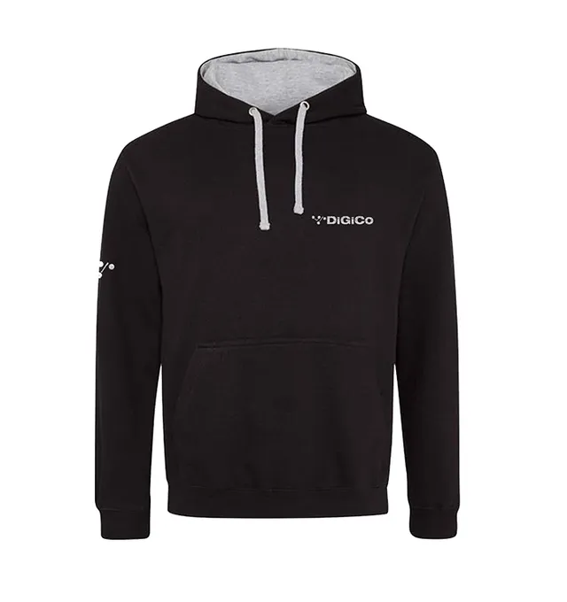 DiGiCo SD-Range Contrast Hoodie sweat capuche brodé coton