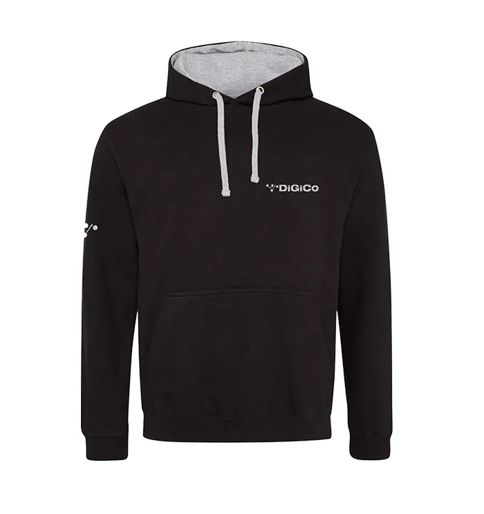 DiGiCo SD-Range Contrast Hoodie sweat capuche brodé coton