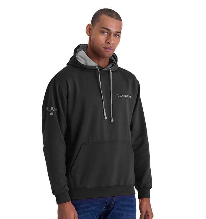 DiGiCo SD-Range Contrast Hoodie sweat capuche brodé coton