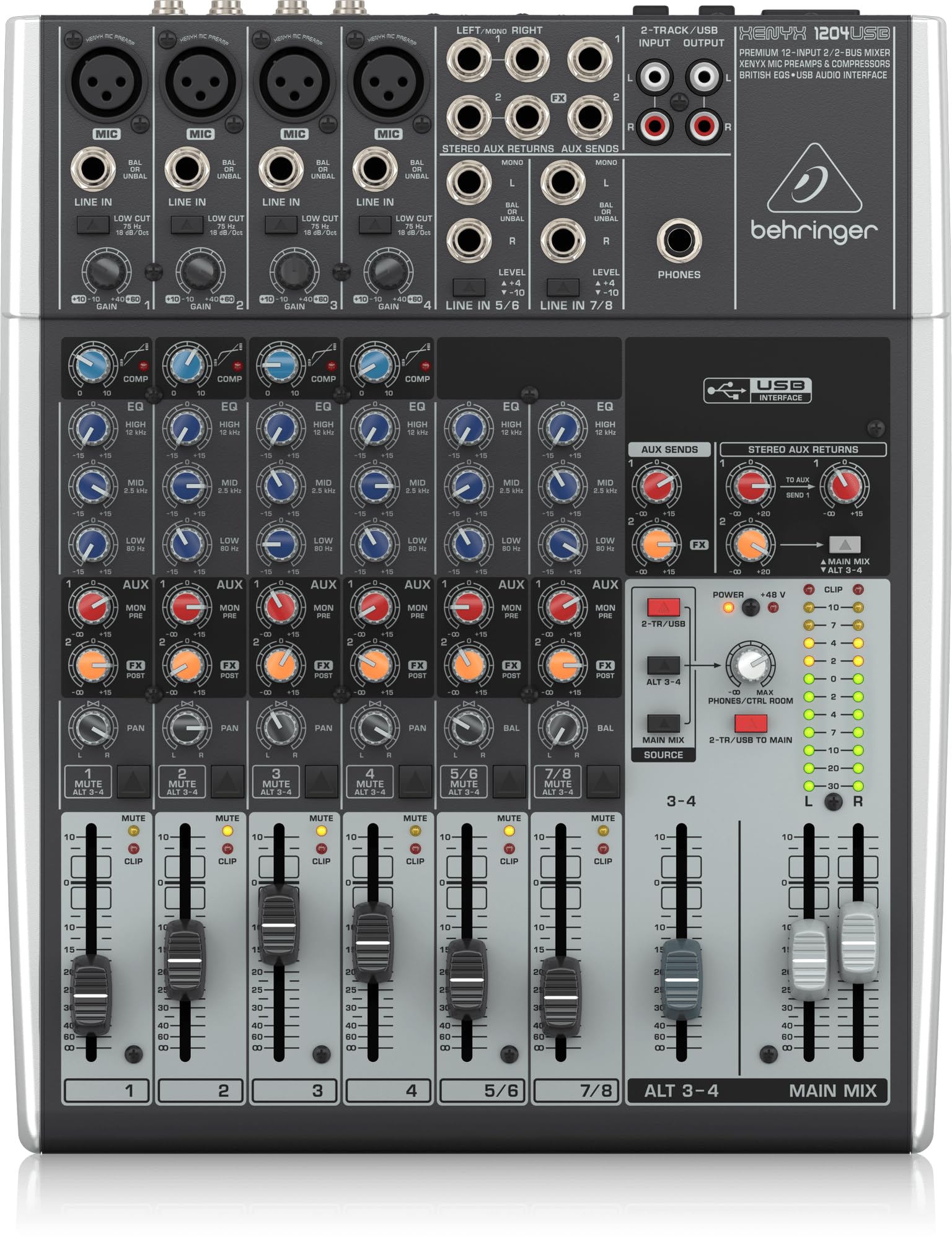 Behringer XENYX 1002FX console mixage 10 canaux effets 24-bit