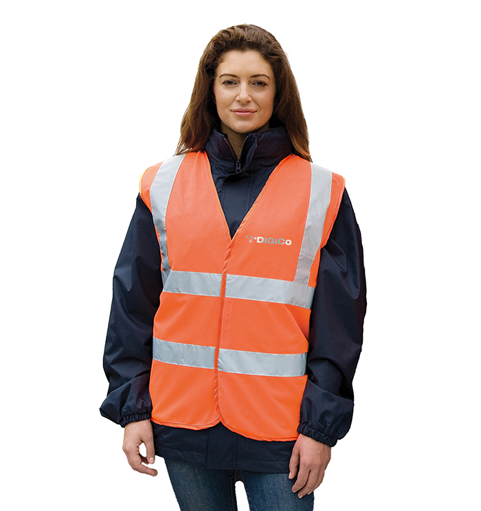 DiGiCo SD-Range Safe and Sound gilet haute visibilité orange