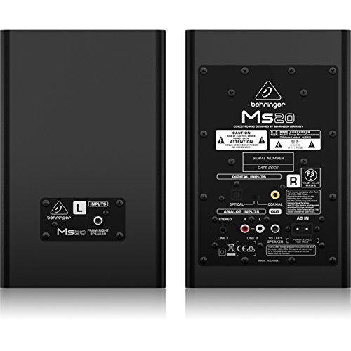 Behringer MS20 enceintes monitoring 20 W S/PDIF paire