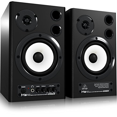 Behringer MS40 moniteurs studio 40W paire noire RCA