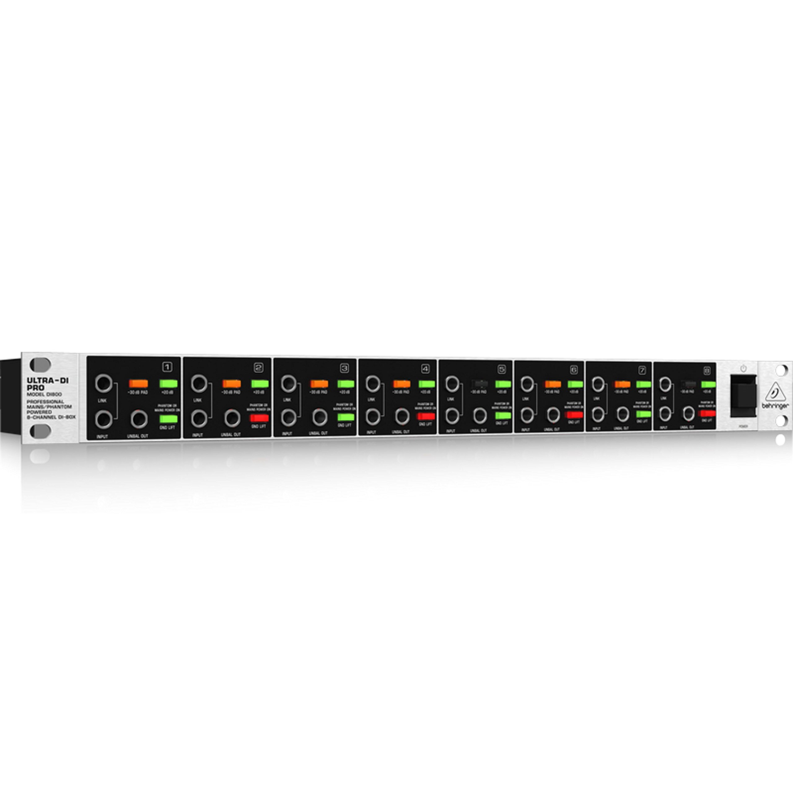Behringer DI800 Ultra-DI Pro boite DI 8 canaux rack