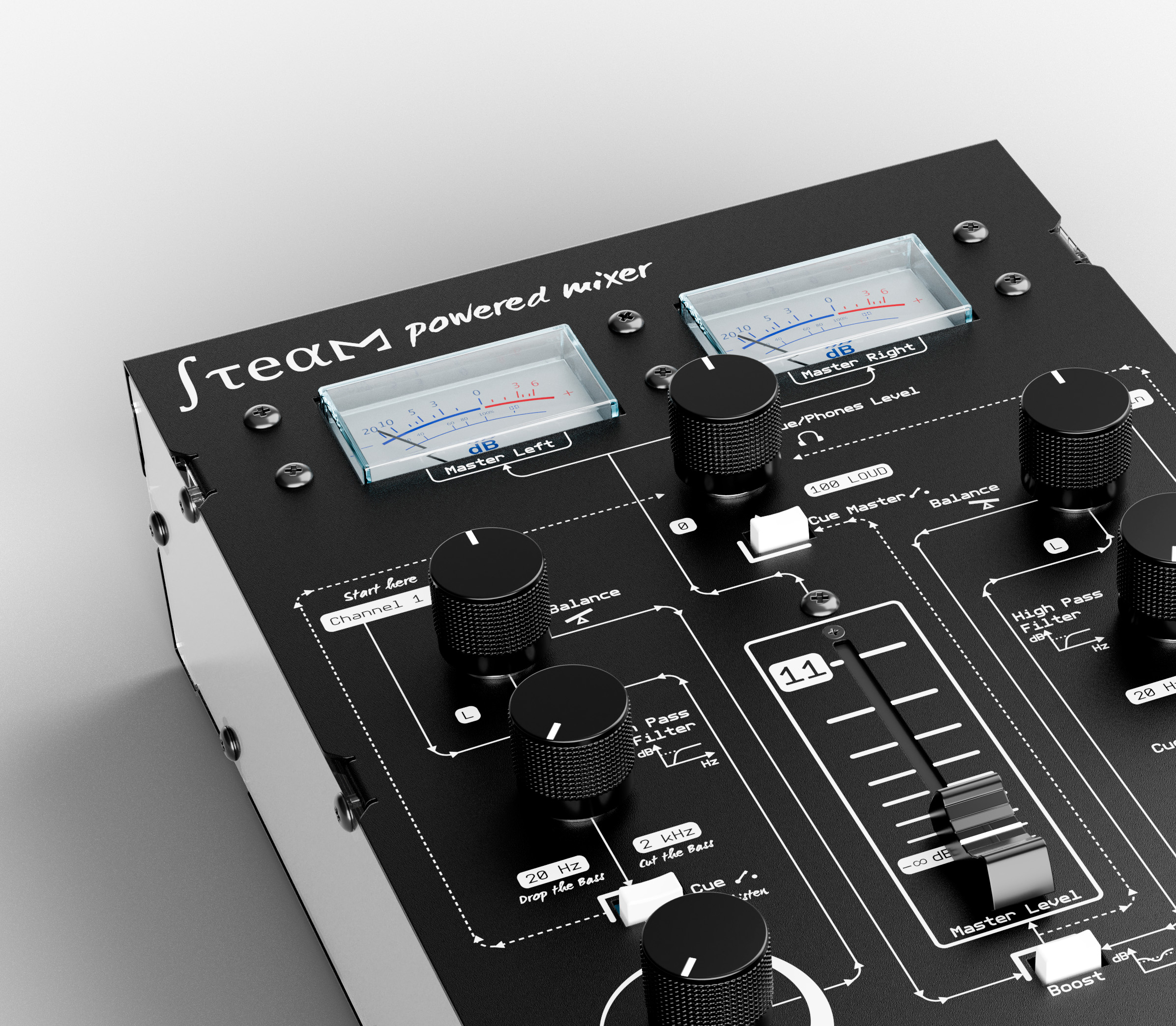 DiGiCo STEAM Powered Mixer table DJ 2 voies kit
